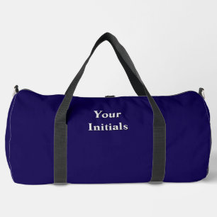 Personalise With Your Initials Dk Blue   Duffle Bag