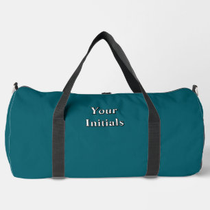 Personalise With Your Initials Teal   Duffle Bag
