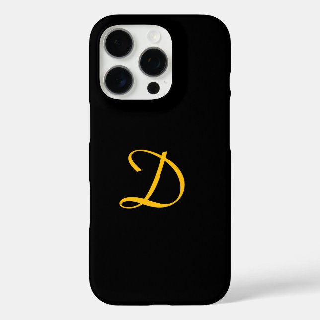 Personalise With Your Monogram Black  Case-Mate iPhone Case (Back)
