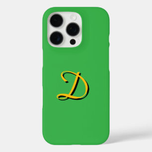 Personalise With Your Monogram Brite Green   iPhone 16 Pro Case