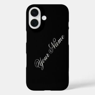 Personalise With Your Name Black iPhone 16 Case