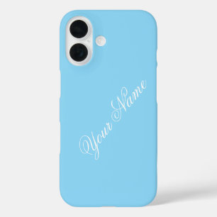 Personalise With Your Name Blue  iPhone 16 Case