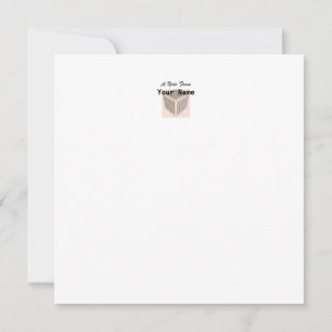 Personalise With Your Name Geo Flat Note Card