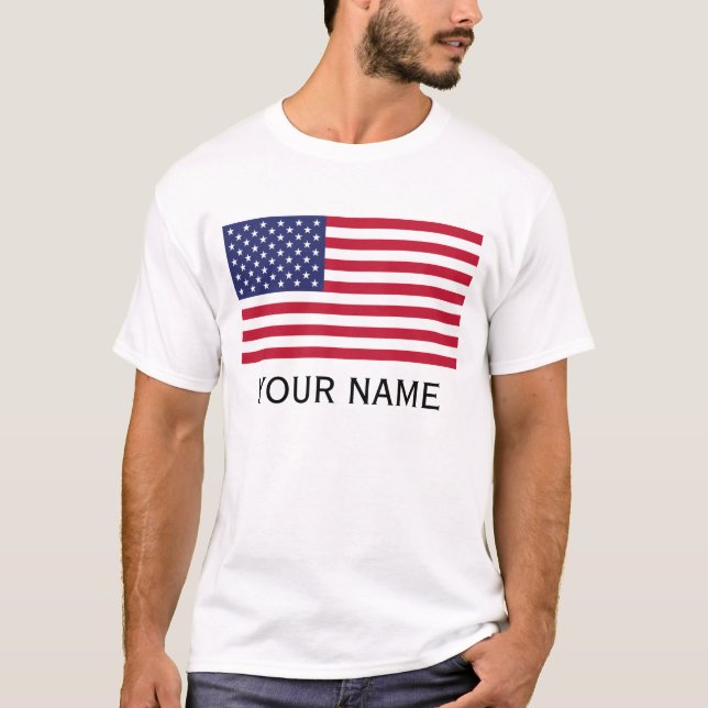 Personalise with your name USA United States T-Shirt (Front)