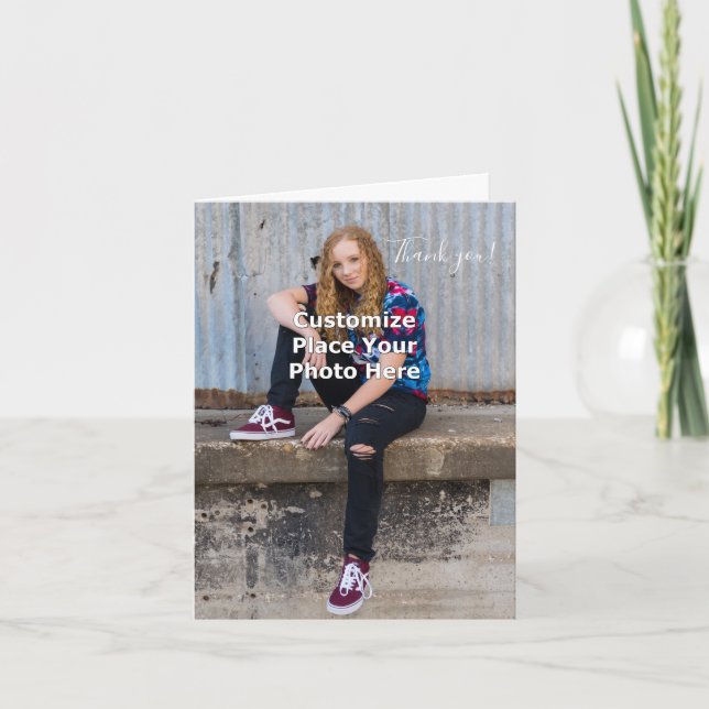 Personalise With Your Photo Thank You Card (Front)