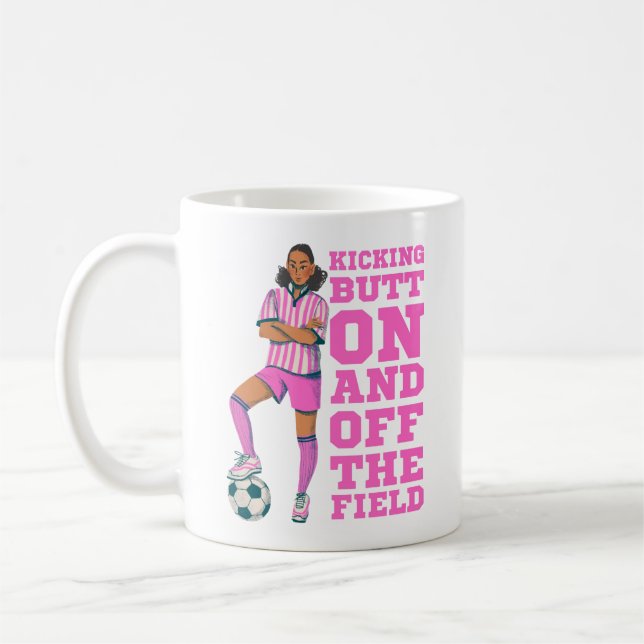 PERSONALISE WOMENS SOCCER MUG (Left)