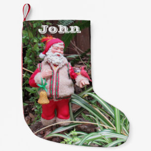 Personalise Woodland Santa Christmas Stocking