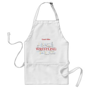 Personalise, Wrestling Coach Thank You in Words Standard Apron