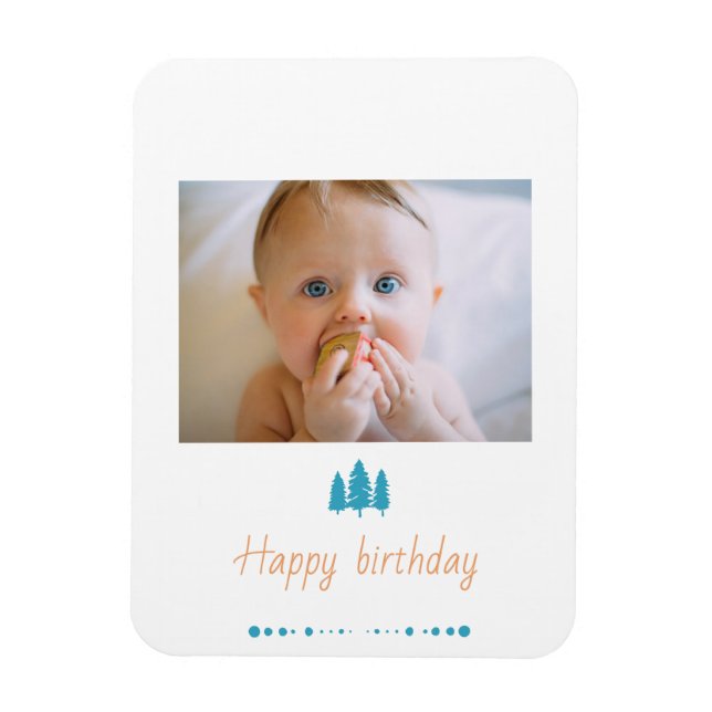 personalise your baby happy birthday memorable  magnet (Vertical)