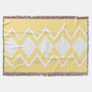 Personalise Your Beach House Aqua Grey Zig Zag Throw Blanket