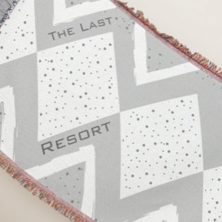 Personalise Your Beach House Grey Zig Zag Throw Blanket