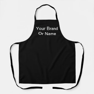 Personalise Your Brand Black  Apron