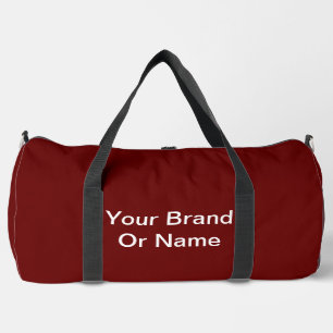 Personalise Your Brand Or Name Dark Red Duffle Bag