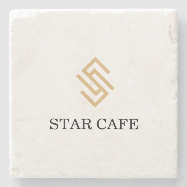 personalise your brand with logo stone coaster (Front)