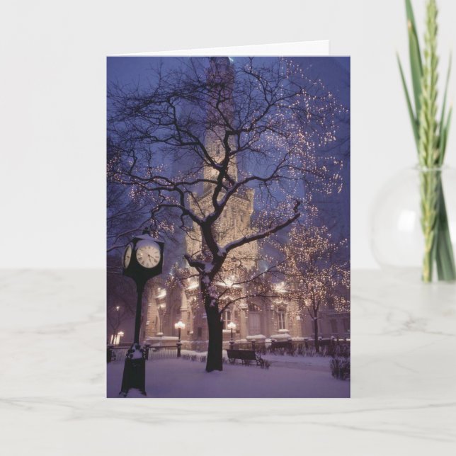 Personalise your Christmas in Central Park Holiday Card (Front)