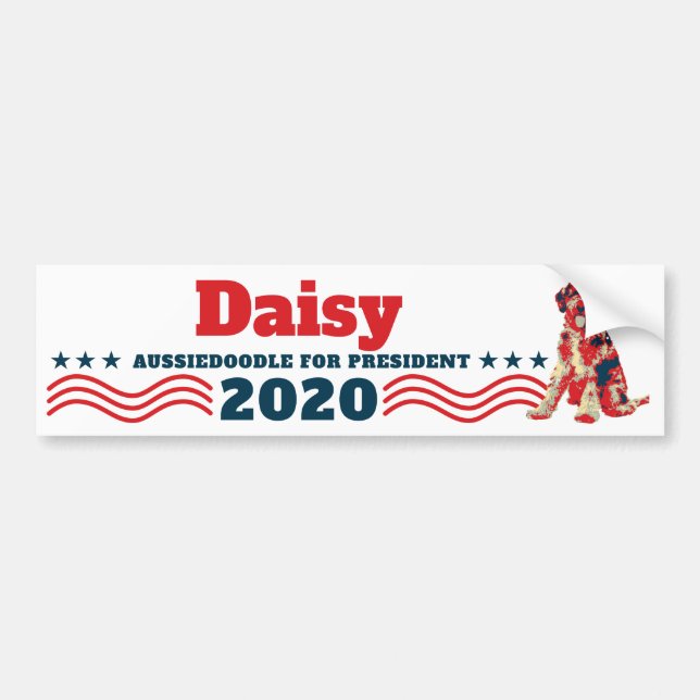 Personalise Your Dog's Name for President 2020 Bumper Sticker (Front)