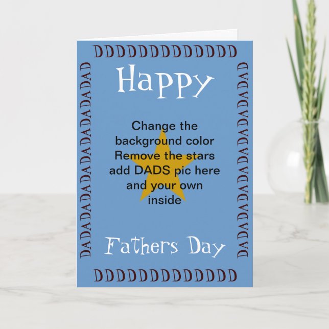 Personalise Your Fathers Day Card (Front)