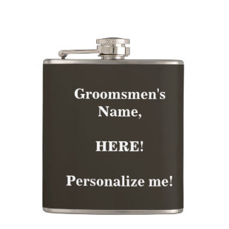 Personalise your groomsmen's hip flask