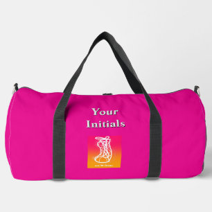 Personalise Your Initials Hot Pink HighTop Sneaker Duffle Bag