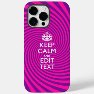 Personalise Your Keep Calm and Gift Hot Pink Twist Case-Mate iPhone 14 Pro Max Case