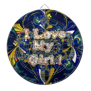 Personalise Your Love Infinity: I Love my Girl Dartboard
