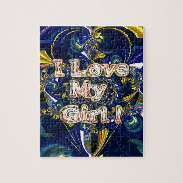 Personalise Your Love Infinity: I Love my Girl Jigsaw Puzzle (Vertical)