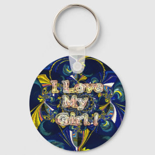 Personalise Your Love Infinity: I Love my Girl Key Ring