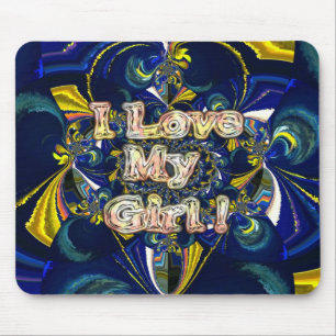 Personalise Your Love Infinity: I Love my Girl Mouse Mat