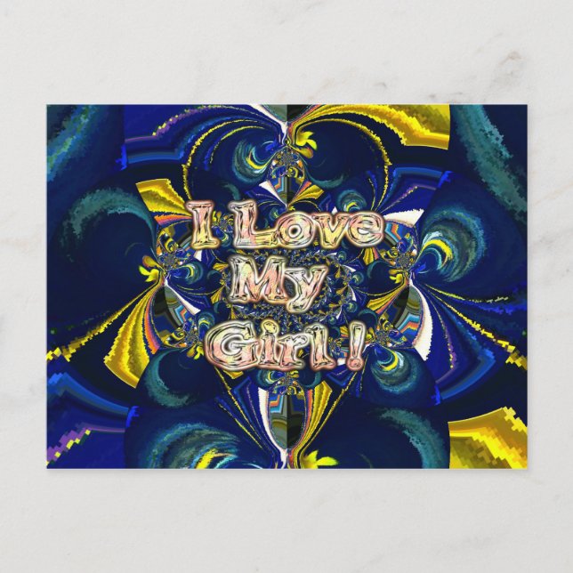 Personalise Your Love Infinity: I Love my Girl Postcard (Front)