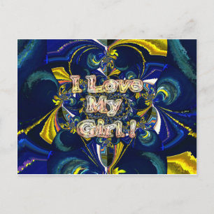 Personalise Your Love Infinity: I Love my Girl Postcard