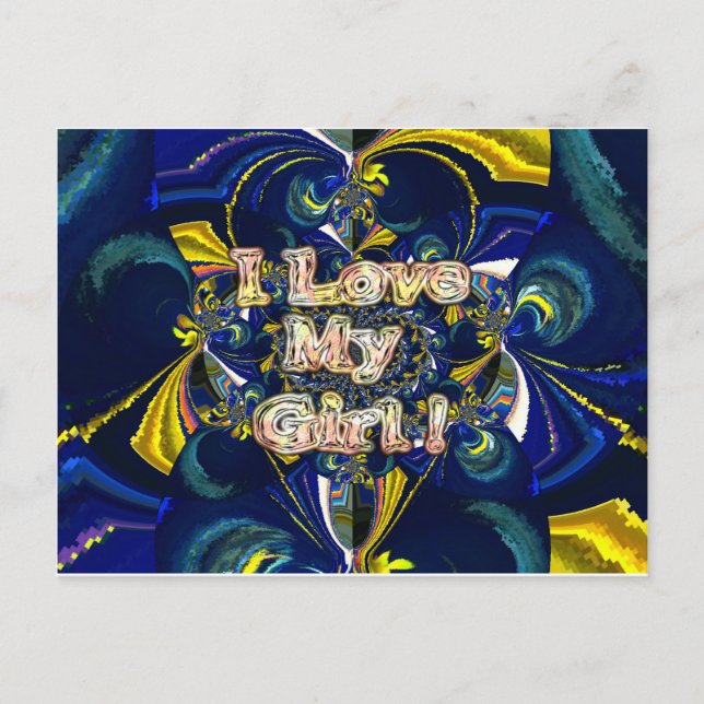 Personalise Your Love Infinity: I Love my Girl Postcard (Front)