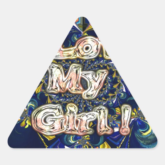Personalise Your Love Infinity: I Love my Girl Triangle Sticker (Front)