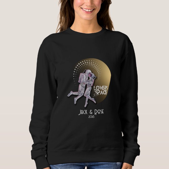 Personalise your Lovers in Space design Sweatshirt (Front)