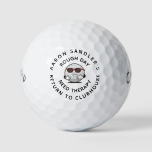 Personalise Your Name Rough Day Fun Golf Design Balls