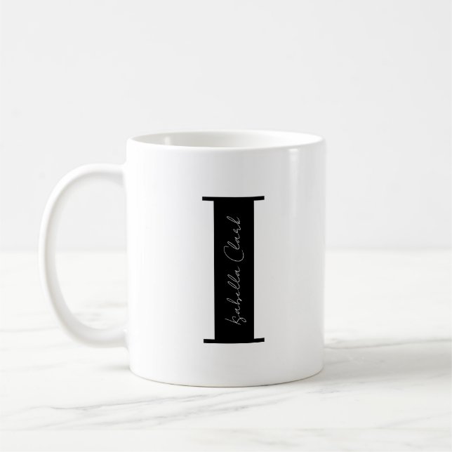 Personalise Your Name Start with Letter I Coffee Mug (Left)