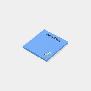Personalise Your Name Text Blue Robot Post-it Notes