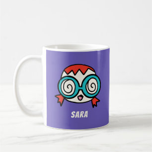 Personalise Your Name with a funny Cartoon Face Coffee Mug