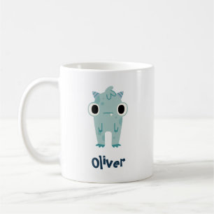 Personalise Your Name with Cute Monster  Coffee Mug