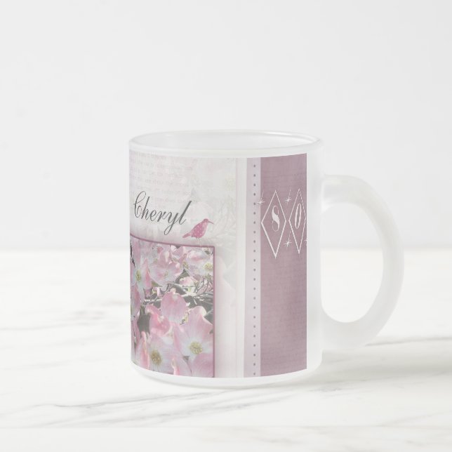 Personalise your own 80th birthday frosted glass coffee mug (Right)