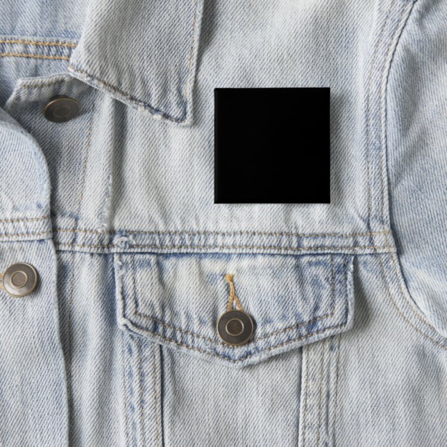 Personalise Your Own Black Square Button (In Situ)