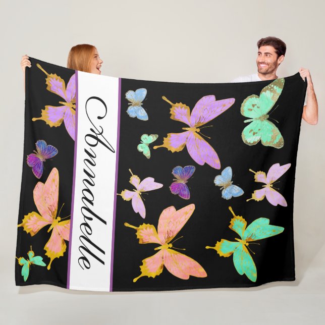 Personalise Your Own Butterfly Fleece Blanket (In Situ)