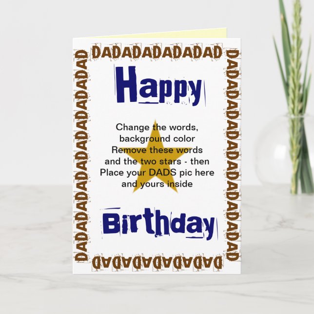 Personalise your own card to Dad (Front)