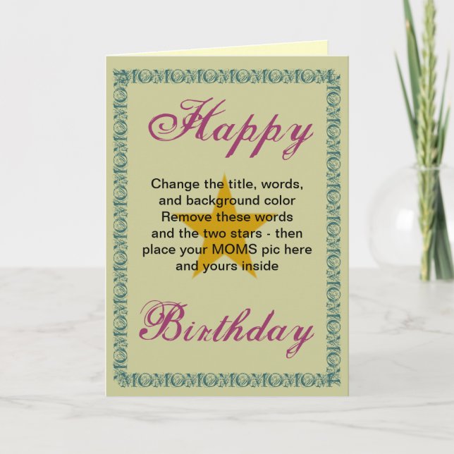 Personalise your own card to Mum (Front)
