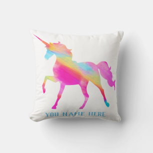 Personalise Your Own Colourful Unicorn Cushion