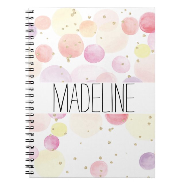 Personalise your own colourful watercolor notebook (Front)