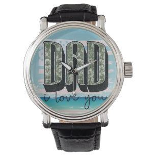 Personalise Your Own Custom Design Dad I Love You Watch
