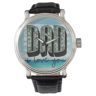 Personalise Your Own Custom Design Dad I Love You Watch