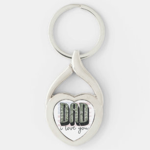Personalise Your Own Custom Made Dad I Love You on Key Ring