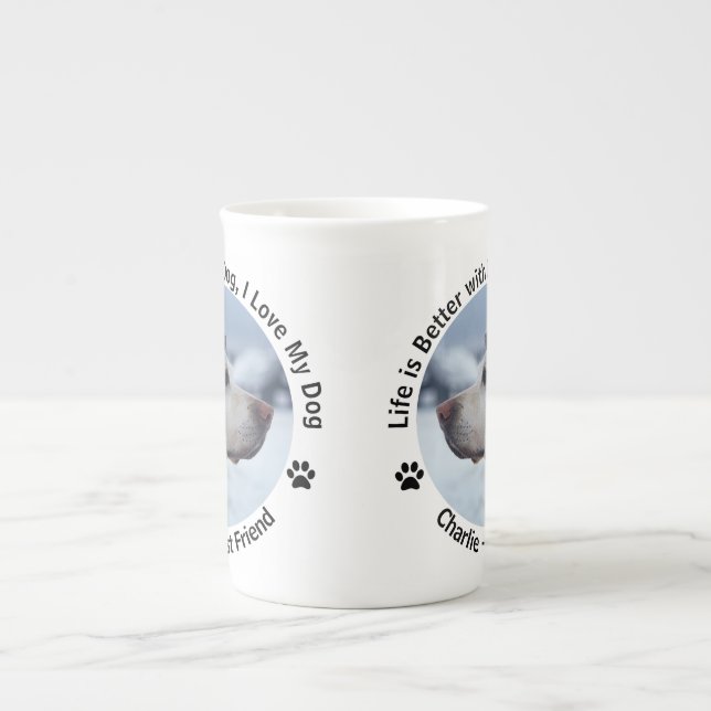 Personalise Your Own Custom Made Design Pet Photo  Bone China Mug (Front)