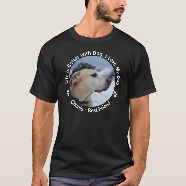 Personalise Your Own Custom Made Design Pet Photo  T-Shirt (Front)